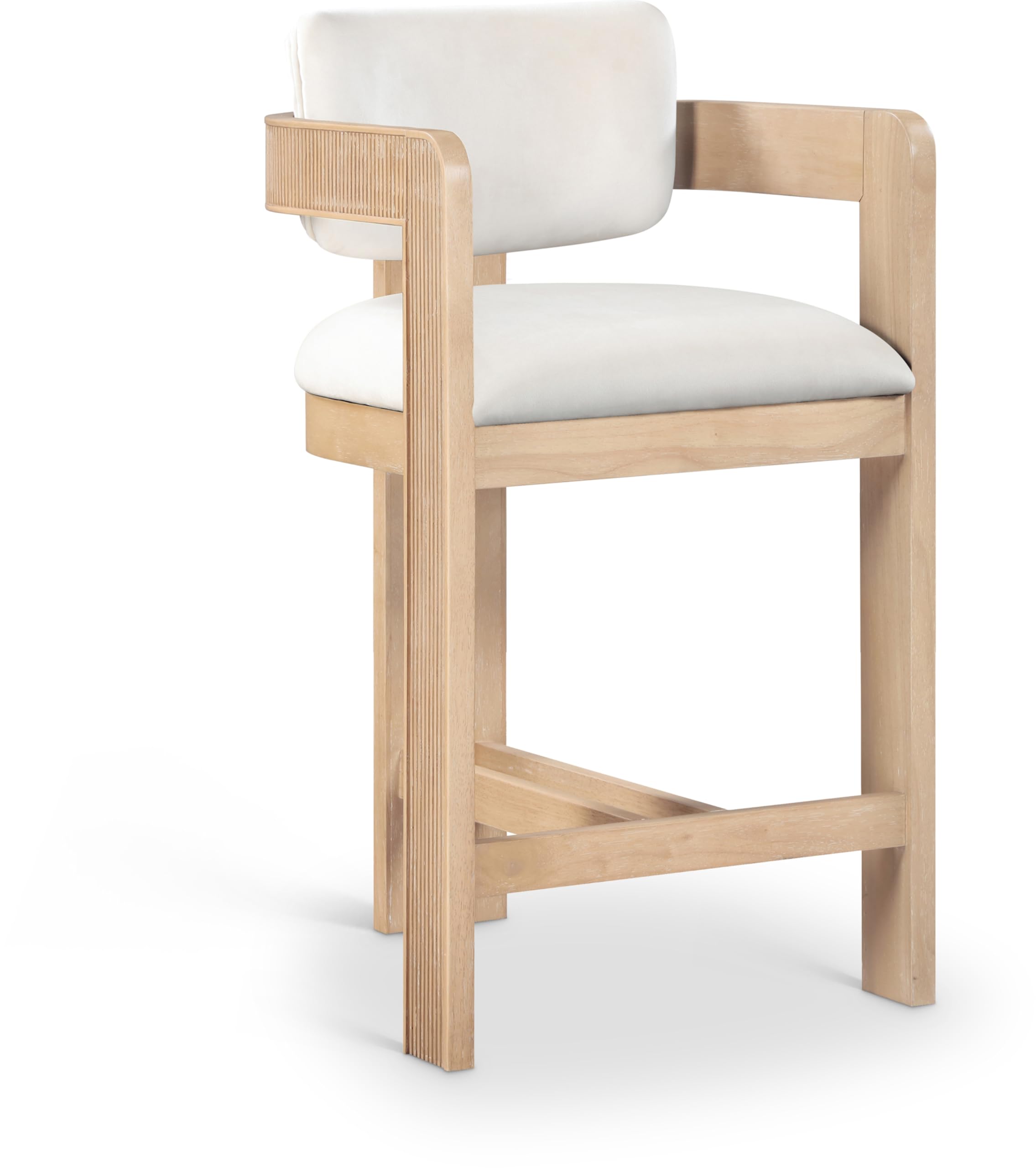 Amazon.com: Meridian Furniture Sacha Velvet/Rubberwood Counter